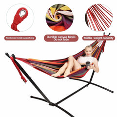 Hammock Stand,Max Load 450lbs,Portable Double Hammock for para Patio