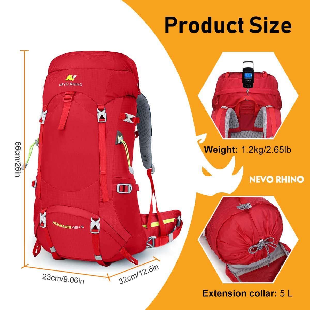 50L Waterproof Camping Backpacking Daypack
