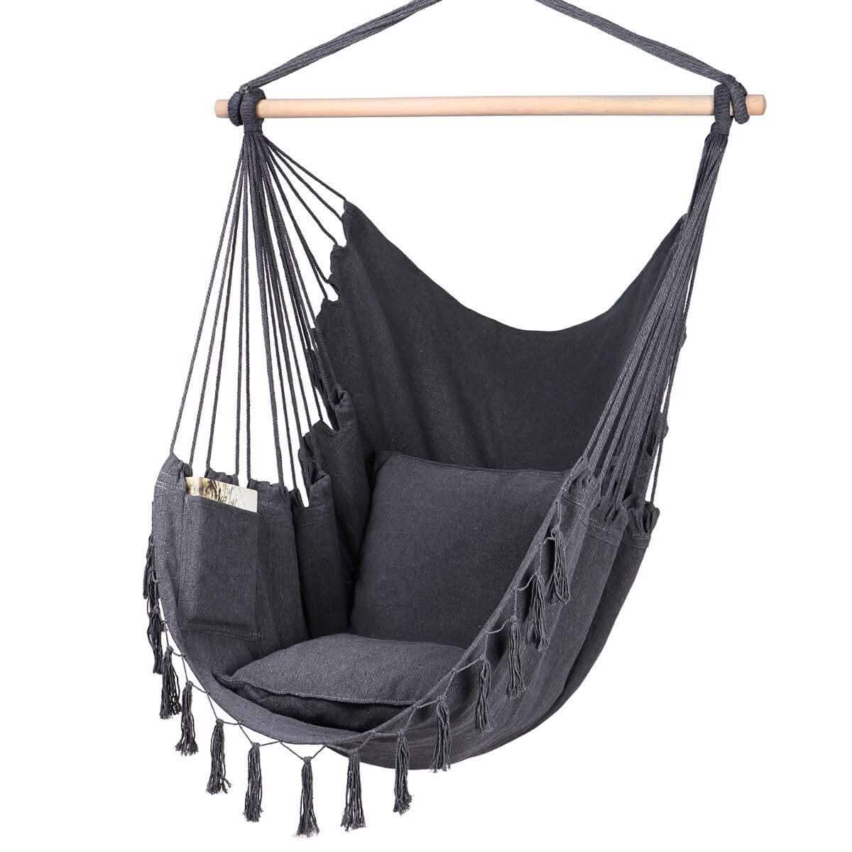 Hammock Chair Max 330 Lbs with 2 Cushions