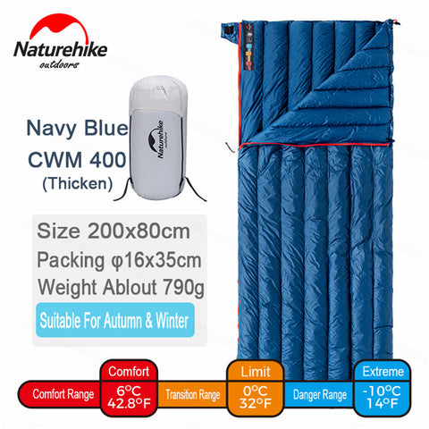Image of Naturehike Ultralight CWM400/CW280 Goose Down Envelope Type Sleeping Bag