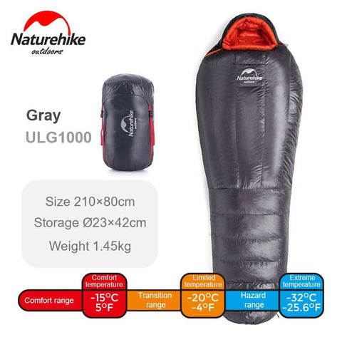 Image of Naturehike ULG Winter Goose Down Mummy Warm Sleeping Bag