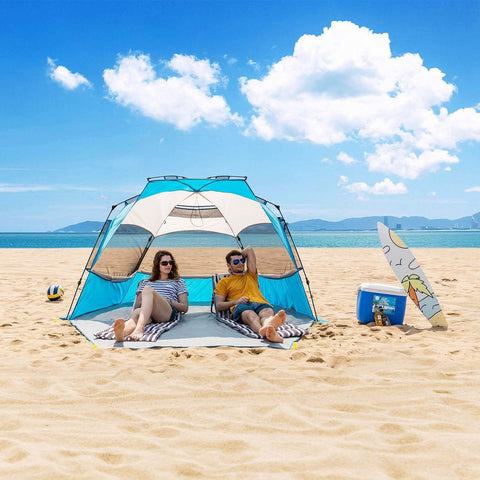 Image of Pop Up Beach Tent Sun Shelter