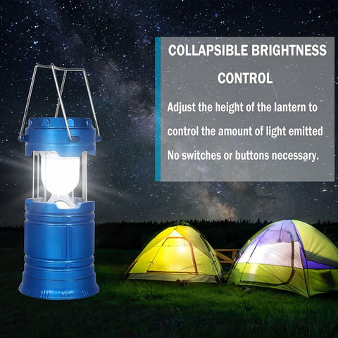 Image of Super Bright Portable LED Camping Lanterns, Solar and Rechargeable